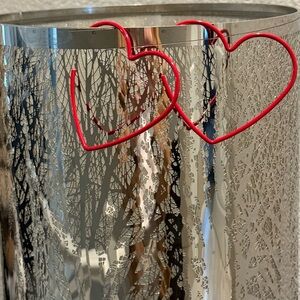 Red Enamel Heart Earrings